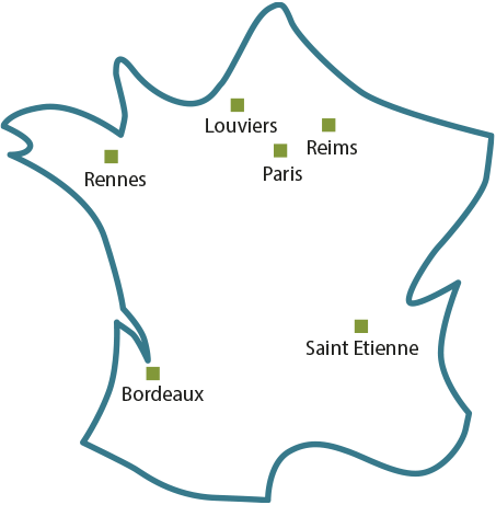 Carte des agences en France 2022