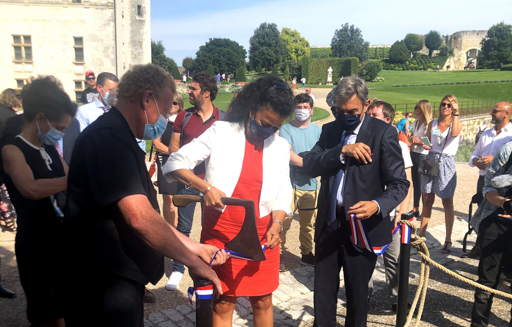 l’Inauguration du chantier de restauration de la Chapelle du Château Royal d’Amboise.